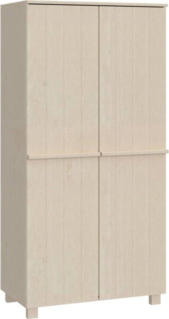 Kleiderschrank Yiwydaa aus Kiefer und MDF in Braun und Beige, B/T/H: 89 x 50 x 180 cm - Bild 1
