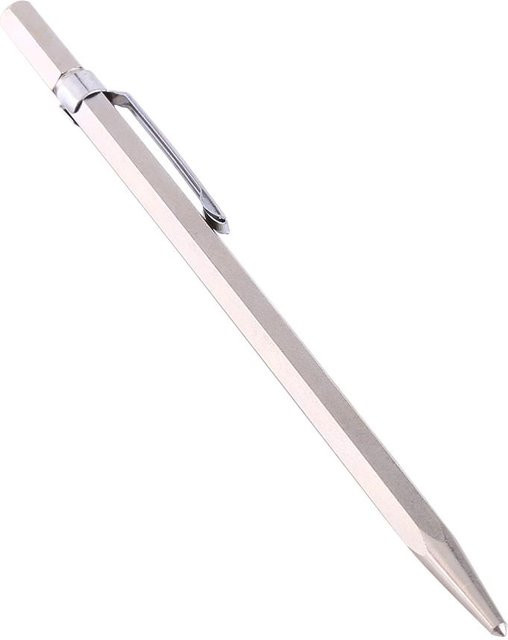 Fishine Taschenschreiber Anreißwerkzeug mit Kohlenstoffstahl-Spitze in Weiß und Silber - Bild 1