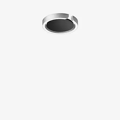 Occhio Mito Soffitto 20 Up Wide LED Wand- und Deckenleuchte in Silber Matt mit schwarzer Abdeckung - Bild 1