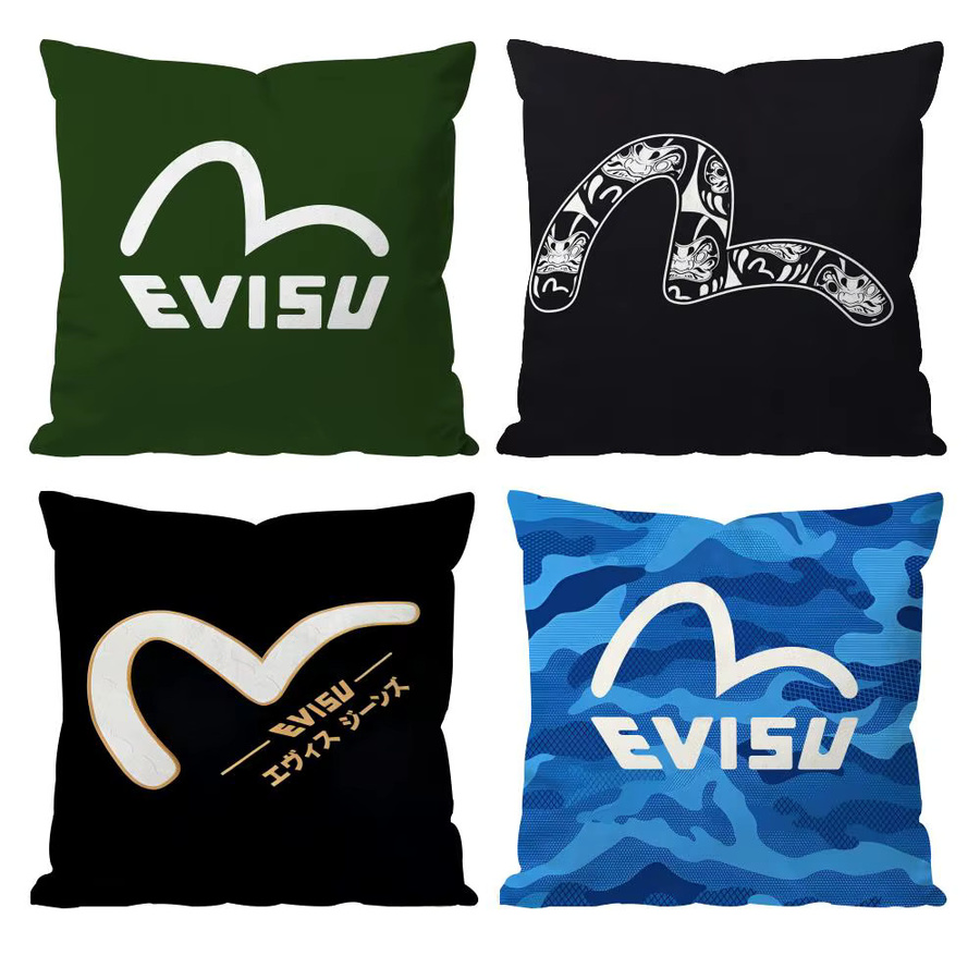 E-Evisu Feans Kissenbezug mit Muster in Black6 und Multicolor für Sofa und Wohnzimmer - Bild 2