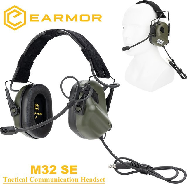 Earmor M32 SE Taktische Noise Cancelling Kopfhörer für Airsoft und Schießsport in Grün - Bild 1