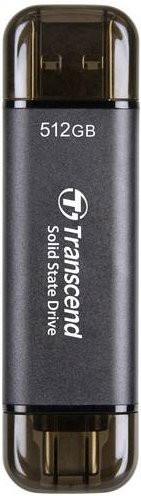 Transcend ESD310C Externe SSD 512GB USB 3.2 Gen 2 USB-C Schwarz TS512GESD310C - Bild 1
