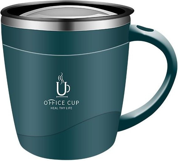 Mango Event Isolierter Kaffeebecher aus Edelstahl 304 mit Deckel und Griff, Grün, 500 ml - Bild 1