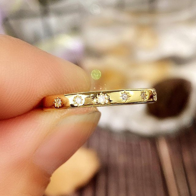 Huitan Fashion Ring, goldfarben, Zirkonia, Damen - Bild 1