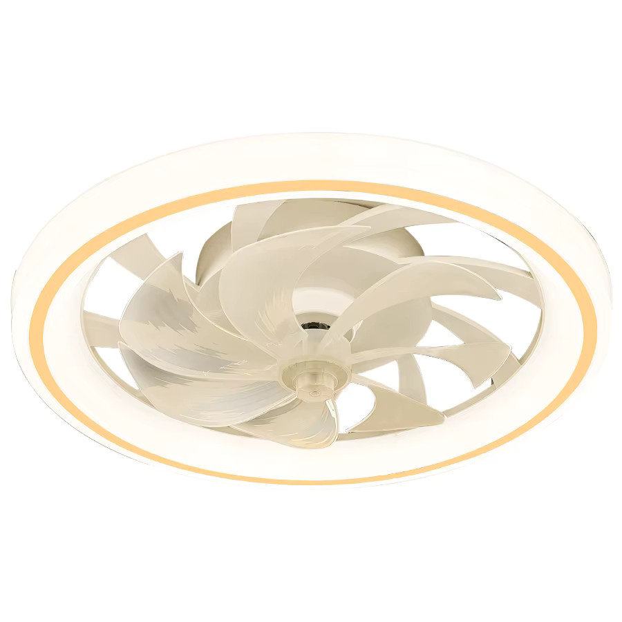 Moderner Deckenventilator mit LED-Leuchte von ludengchaoshi in Weiß mit Fernbedienung für Wohnzimmer und Schlafzimmer - Bild 2