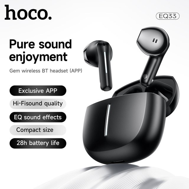 HOCO EQ33 Kabelloses Bluetooth-In-Ear-Headset mit App-Steuerung und Mikrofon in Weiß - Bild 1