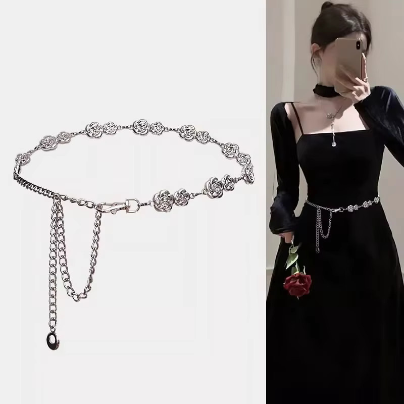 Velishy Taillenkette Metall, Blumen, Damen - Bild 1