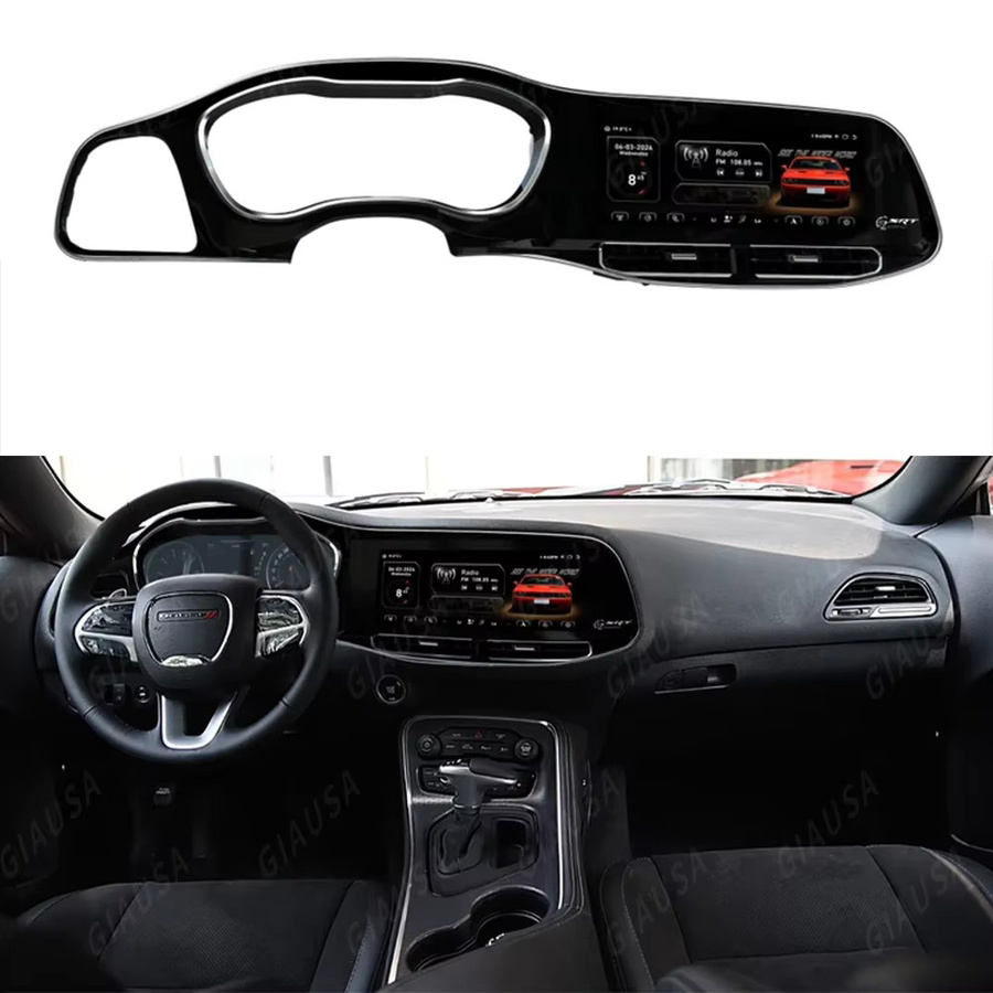 YANFU Multimedia Player mit 12,3 Zoll LCD Touchscreen für Dodge Challenger SRT Hellcat 2010-2023, Carplay, Android Auto, GPS und 4G, Schwarz - Bild 4