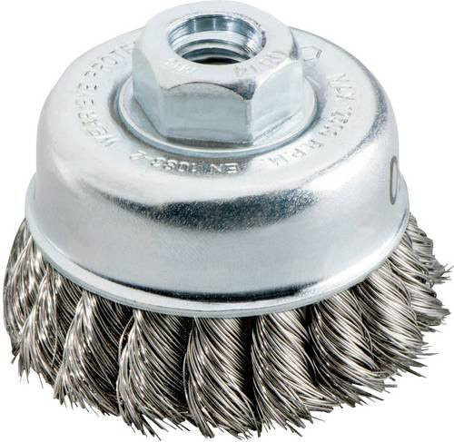 Metabo Topfbürste für Winkelschleifer mit M 14 Gewinde zur Metall- und Lackentfernung, Farbe Silber - Bild 1