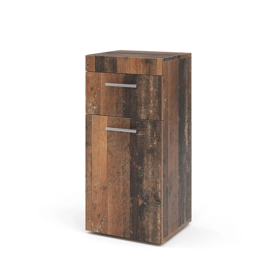 Vicco Midischrank Luna Oldstyle in Braun mit Regalböden, B/T/H: 37 x 15,5 x 79 cm - Bild 2