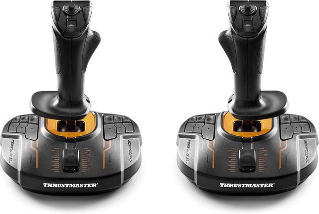 Thrustmaster T.16000M FCS Space Sim Duo Joystick Set für PC, Schwarz/Orange - Bild 1