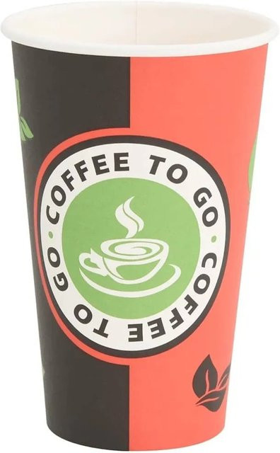 DELUKE Coffee To Go Pappbecher 1000 Stück, Einwegbecher für Kaffee und Tee, 400 ml, Mehrfarbig - Bild 1