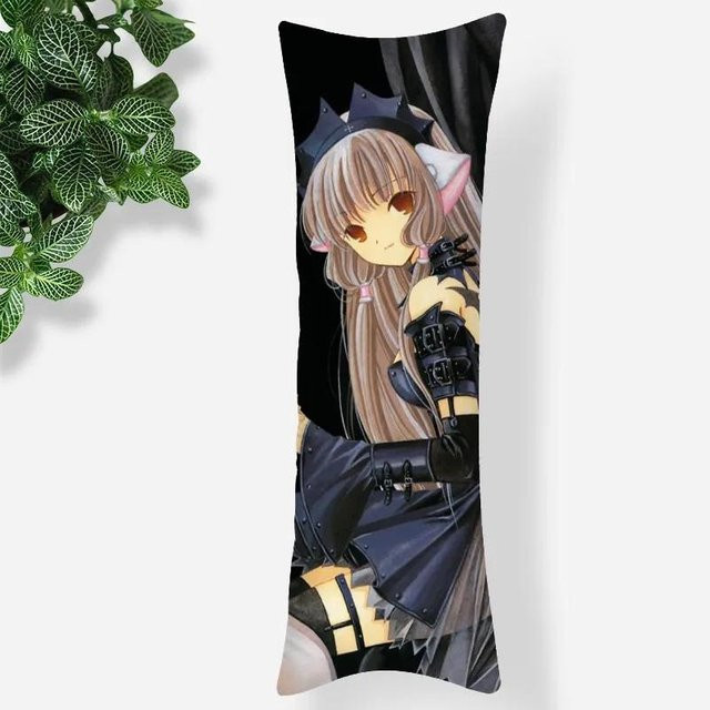 HEARMNY Chobits Anime Körperkissenbezug Rechteckig, Schwarz, B/H: 35 x 45 cm - Bild 1