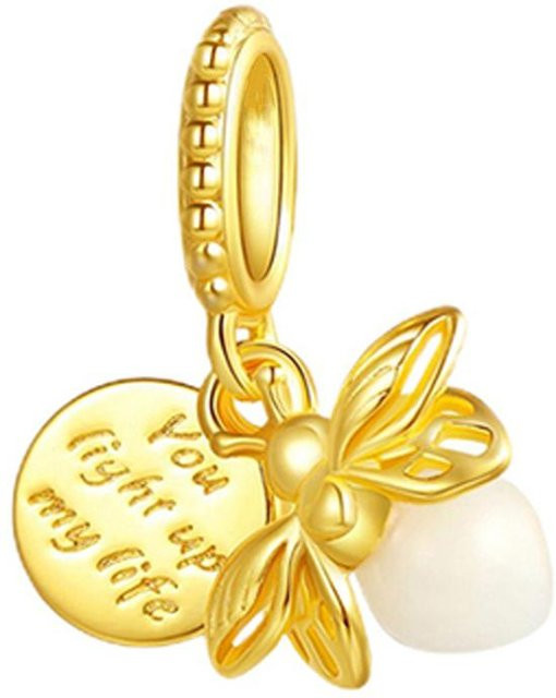 YIRAN Jewelry Anhänger, Kupfer, Perle, Zirkonia, beige, Damen - Bild 1