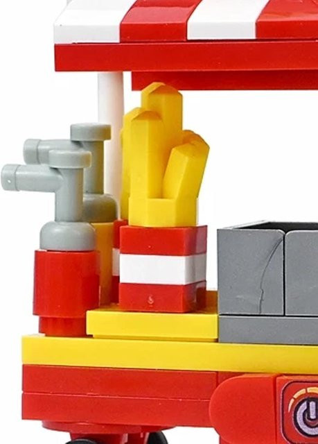 leduo Mini Fast-Food-Truck Modell, Baustein-Set, Bunt / Mehrfarbig - Bild 1
