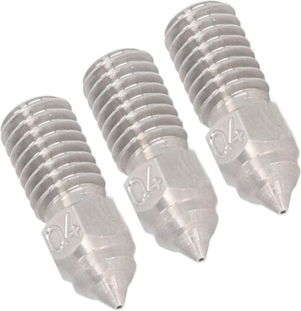 3er-Set Elegoo High Flow Edelstahl 3D-Druckerdüsen mit 0,4 mm Durchmesser für Elegoo Neptune 4 4Pro in Grau/Silber - Bild 1