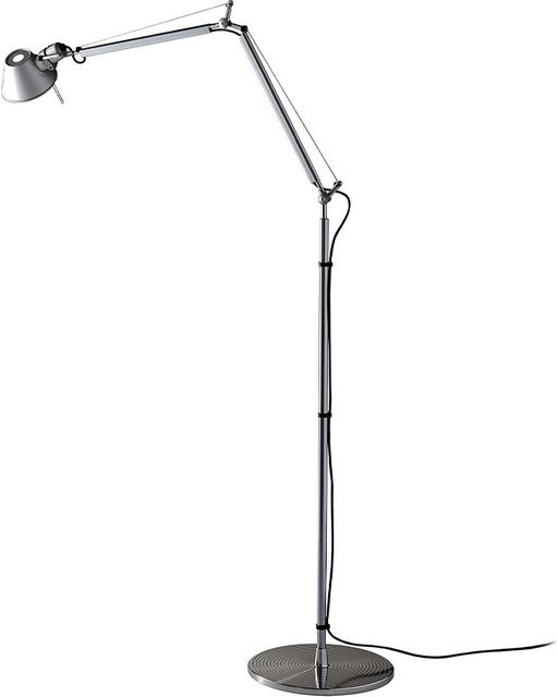 Artemide Tolomeo Terra Stehleuchte aus Aluminium in Silber, verstellbares Design für Wohnzimmer und zum Lesen - Bild 1