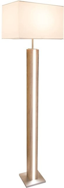 GLOBO Stehlampe Forest in Beige Natur mit Eichenoptik, dimmbar, B/H/T: 40 x 150 x 27 cm - Bild 1