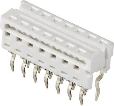 Molex Einbau-Buchsenleiste in Weiß mit 14 Polen und 1,27 mm Rastermaß - Bild 1