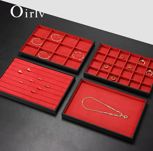 Oirlv Luxus Schmuck Tablett als moderner Schmuck Organizer für Uhren, Ringe, Halsketten und Ohrringe - Bild 1