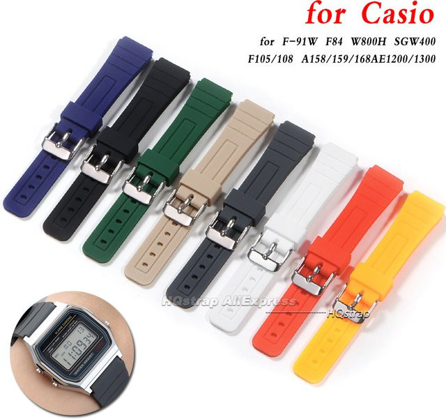 Casio Uhrenarmband Silikon, Unisex - Bild 1