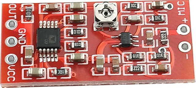 Gaqqee MAX4466 Elektret-Mikrofonverstärkerplatine mit SSM2167 Sprachkomprimierung in Rot - Bild 1