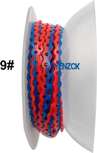 Dental Elastic Power Chains Zweifarbige Kieferorthopädische Gummibänder, 4,57 m - Bild 1