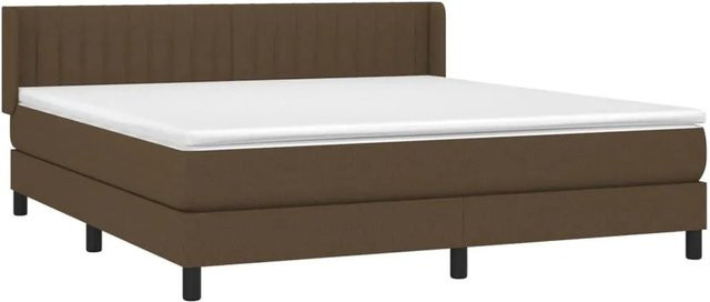 vidaXL Boxspringbett mit Matratze Hybrid-Design in Dunkelbraun, B/T/H: 180 x 200 x 183 cm - Bild 1