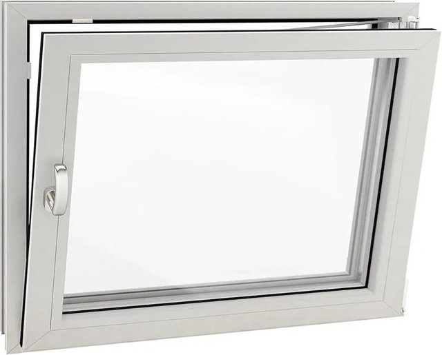 Roro Fenster Eco Kunststoff-Profil Weiß, B/H: 60 x 40 cm, DIN Rechts, Kipp-Dreh-Funktion - Bild 1