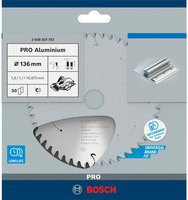 Bosch Kreissägeblatt Standard für Aluminium für Akkusägen, Durchmesser: 136 mm, 50 Zähne - Bild 1