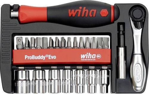 Wiha ProBuddy Evo Bit- und Steckschlüssel-Set 1/4 Zoll, 40-teilig, rot-schwarz - Bild 1
