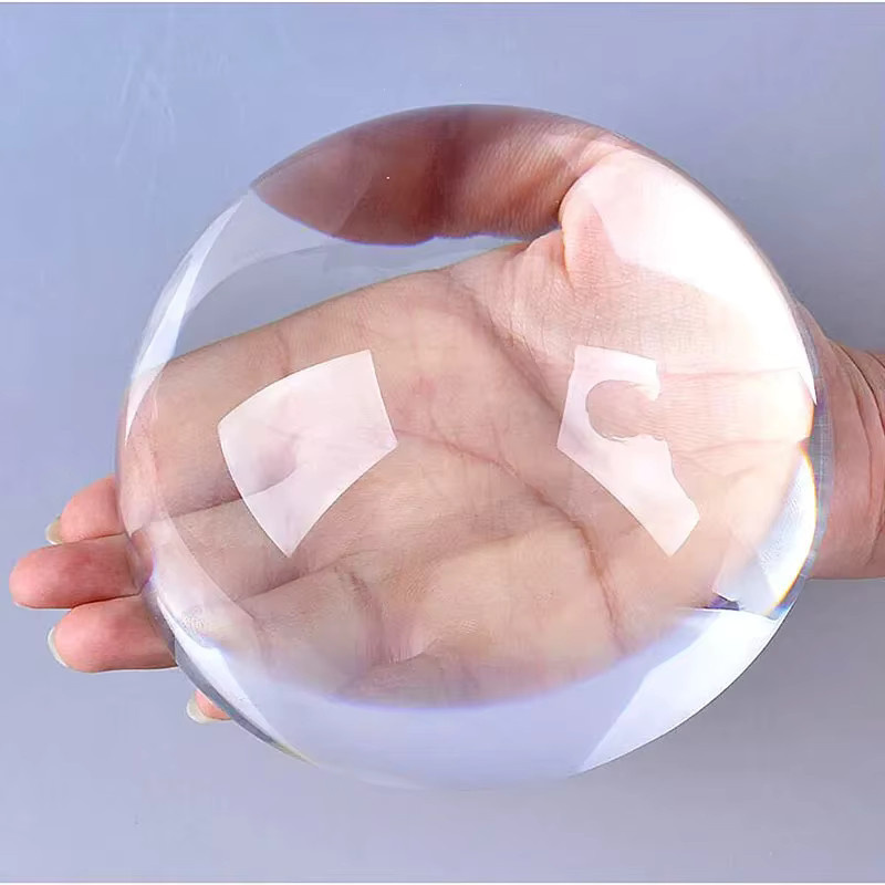Ehre von Kristall Glas Halbkugel als transparente Lupe und Briefbeschwerer, Durchmesser: 4 cm und 10 cm - Bild 3