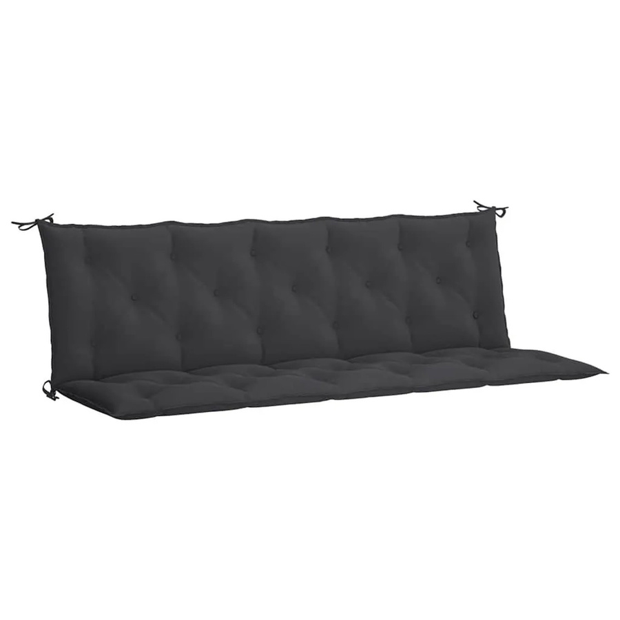 vidaXL Gartenbank-Auflage aus Oxford-Gewebe Schwarz B/T/H: 180 x 50 x 7 cm und 50 x 7 cm - Bild 2