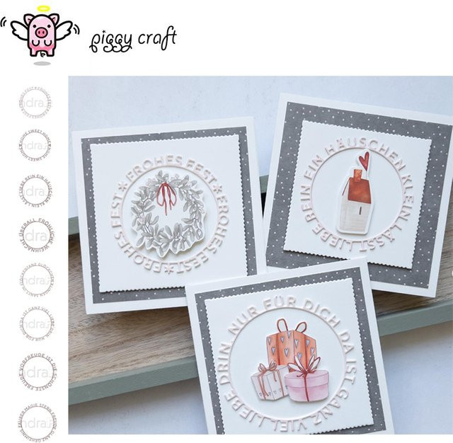 Piggy Craft Metall-Stanzformen in Silber für Bastelarbeiten mit Buchstaben, Kreisen und Ringen - Bild 1