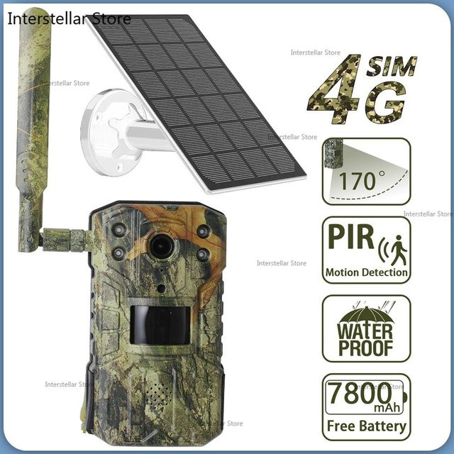 NUOYING Outdoor 4G Jagdkamera mit HD Live-Überwachung und Zwei-Wege-Sprachintercom in Multicolour - Bild 1