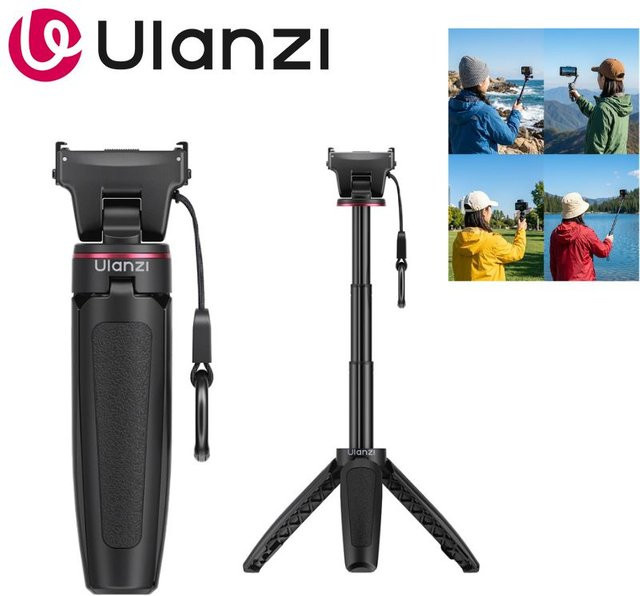 Ulanzi MT99 Mini-Stativ und Selfie-Stick mit magnetischem Schnappverschluss für DJI Osmo Action 6, Schwarz, 90g - Bild 1