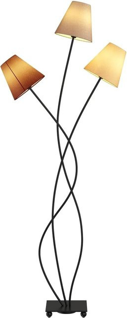 Lindby Stehlampe Melis Modern in Creme aus Textil, 3-flammig, E14, Höhe: 130 cm, Breite: 50,9 cm, Tiefe: 17 cm - Bild 1