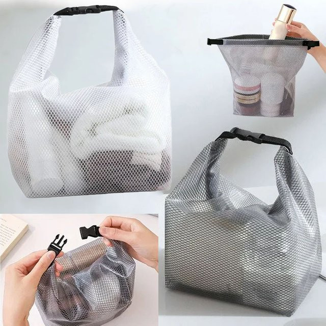 Trebalena Reise-Make-up-Aufbewahrungstasche in Weiß, wasserdicht und mit großer Kapazität für unterwegs - Bild 1