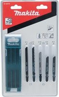 Makita Stichsägeblatt-Sortiment A B-44410, 10-teiliges Set für Holz, Kunststoff und Metall, Silber - Bild 1