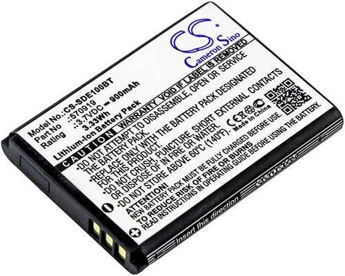 Sedea Akku Ersatz für Cameron Sino Sicherheitstechnik 570919, 3.7V, 900 mAh, Schwarz - Bild 1