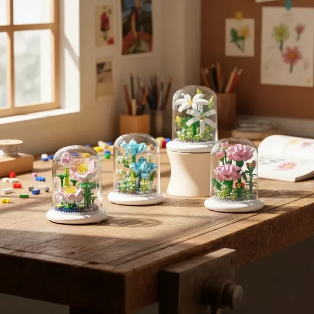 HUATEC Blumen-Bausteine Blumenstrauß-Modell, Bunt / Mehrfarbig - Bild 1