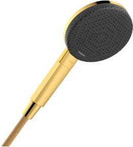 Hansgrohe Raindance Select EcoSmart Duschkopf in Poliert Gold Optik, Rund, Durchmesser: 12,5 cm, mit Rain und Massage Funktionen sowie Anti-Kalk-Funktion - Bild 1