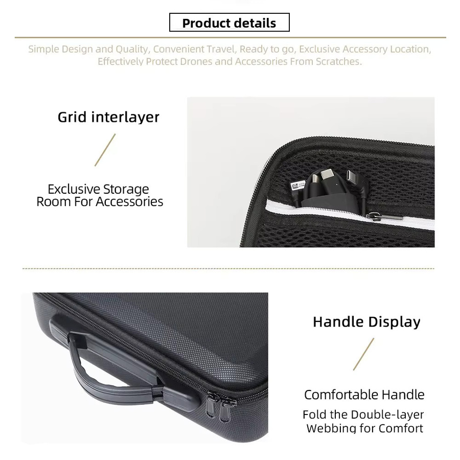 DJI Neo 2 Tragbare Outdoor-Reisehandtasche, wasserdicht und stoßfest, Schwarz oder Grau - Bild 3