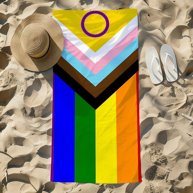 JMG Household Supplies Strandhandtuch Straight Allies Bear Pride LGBT, Mehrfarbig, B/H: 150 x 200 cm - Bild 1