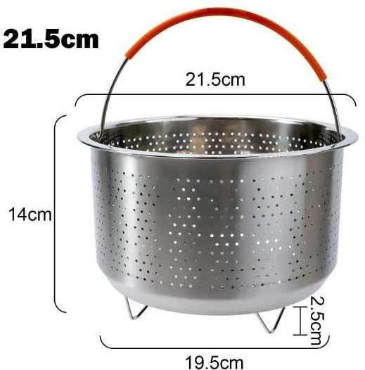 Dampfeinsatz aus Edelstahl für Dampfkochtopf und Reiskocher von MaMa workplace, Silber, Höhe: 21,5 cm, Durchmesser: 19,5 cm - Bild 1