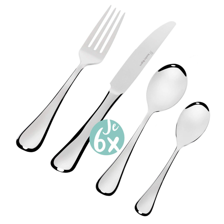 Stanley Rogers Besteck-Set Chelsea aus Edelstahl in Silber, 24-teilig - Bild 2