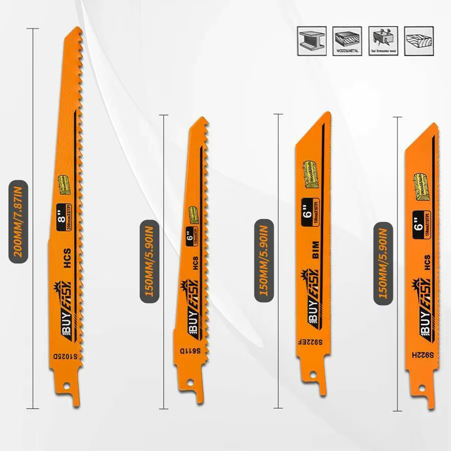 Realmote 10-teiliges HCS-Sägeblatt-Set für Säbelsägen zur Verwendung mit Holz, Metall und Faserplatten - Bild 4