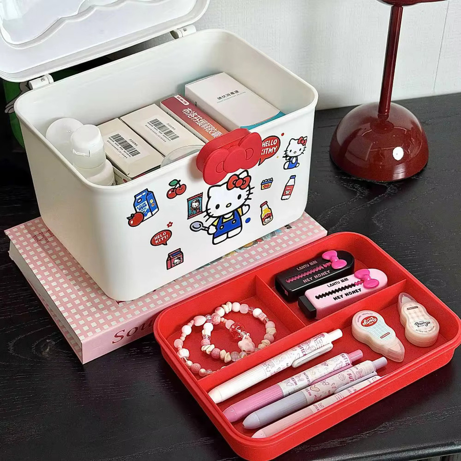 Sanrio Hello Kitty Medikamentenbox und Schmuckorganizer in Weiß - Bild 3