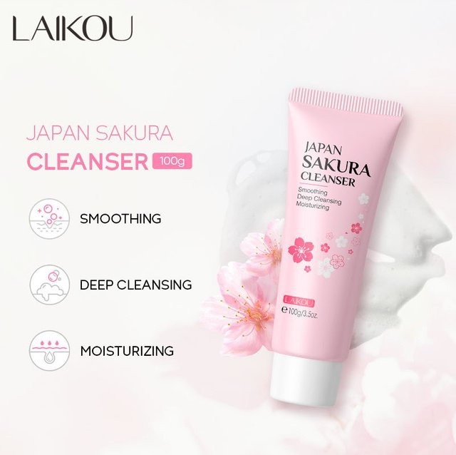 LAIKOU Japan Sakura Gesichtsreiniger, 100g - Bild 1