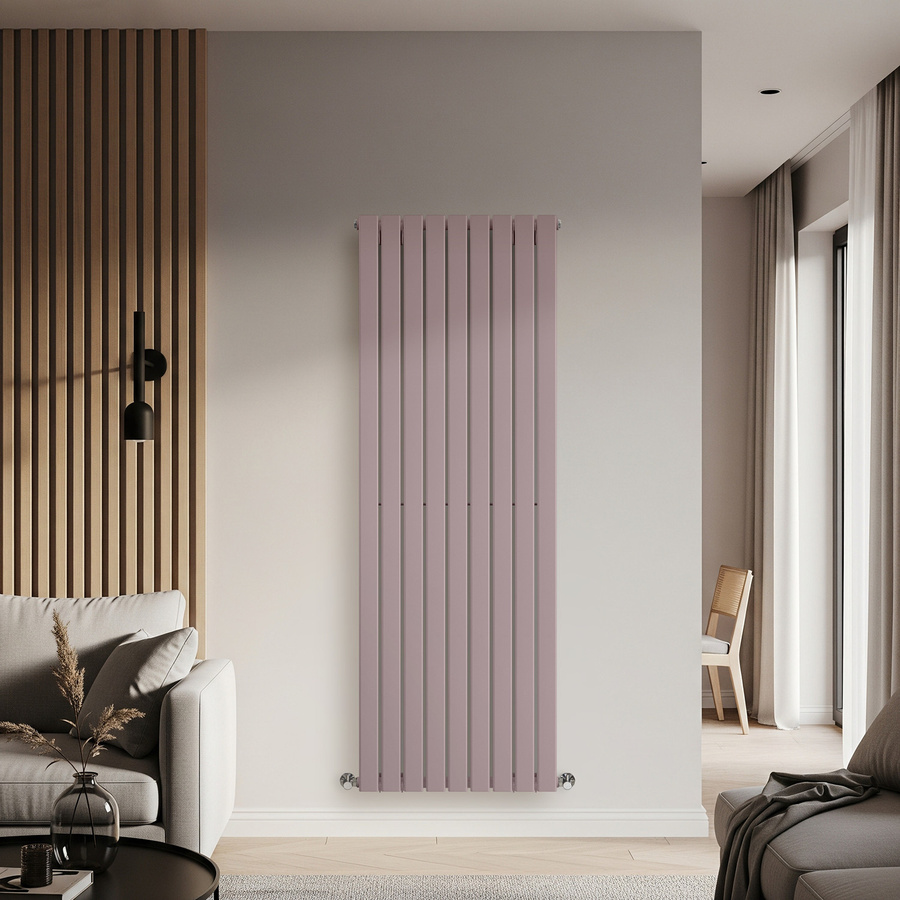 Einlagiger Design-Heizkörper Delta Vertikal in Lila (Dahlia Purple), Höhe: 178 cm, Breite: 63 cm - Bild 1
